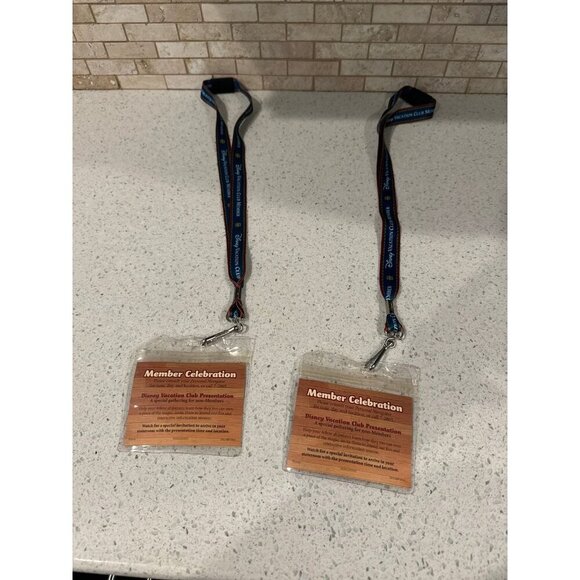 Early 2000's Disney Vacation Club "Member Celebration" Lanyard, Blue & Red - - Picture 3 of 5